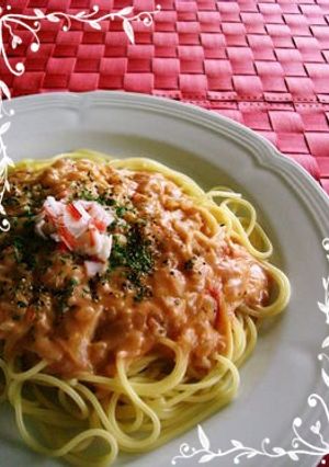 ～お手軽♪カニ風味トマトクリームパスタ～-レシピのメイン写真