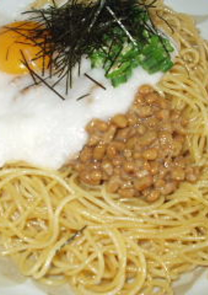納豆ととろろのパスタ-レシピのメイン写真