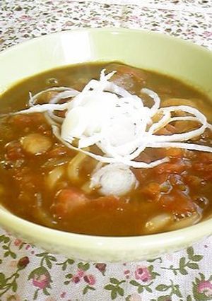 ヘルシーなトマトカレーうどん♬-レシピのメイン写真