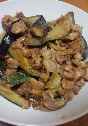 ナスと豚肉の味噌炒め-レシピのメイン写真