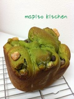 HBで☆抹茶と甘納豆の混ぜ込みパン-レシピのメイン写真