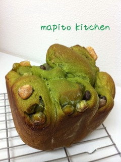 HBで☆抹茶と甘納豆の混ぜ込みパン-レシピのメイン写真