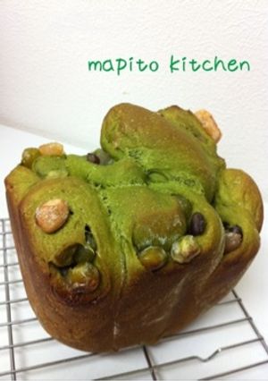 HBで☆抹茶と甘納豆の混ぜ込みパン-レシピのメイン写真