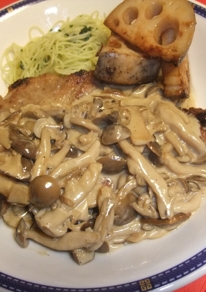 豚肉ときのこクリームソース-レシピのメイン写真