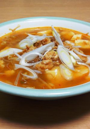 麻婆豆腐の素で作る担々麺風マーボースープ-レシピのメイン写真