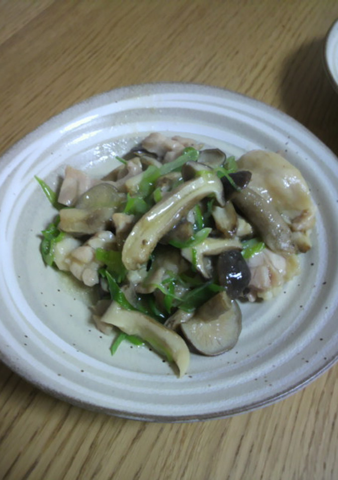はたけしめじと鶏肉の簡単あえ-レシピのメイン写真