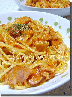 簡単『トマトとベーコンのクリームパスタ』-レシピのメイン写真
