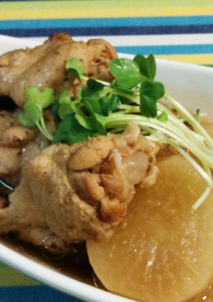 圧力鍋で♪トロトロ鶏手羽と大根の煮物-レシピのメイン写真