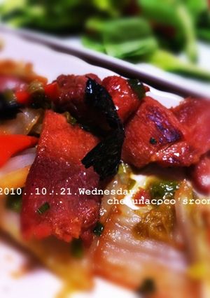 ロースハムの醤油マヨ野菜炒め-レシピのメイン写真