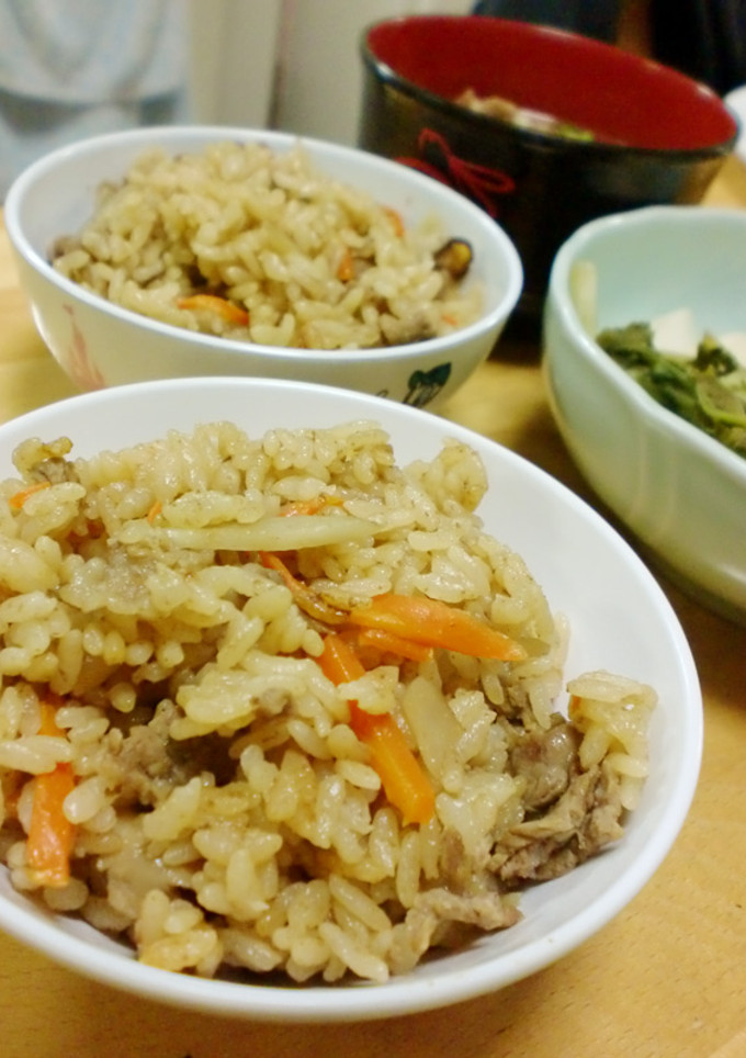 簡単☆焼肉のたれde炊き込みご飯-レシピのメイン写真
