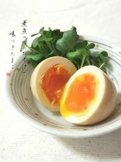 煮魚の残った煮汁で味付きたまご*゜-レシピのメイン写真