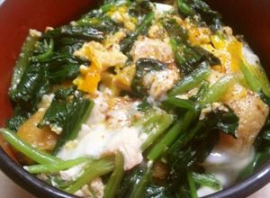 〜お揚げ丼〜ほうれん草と油あげの卵とじ-レシピのメイン写真