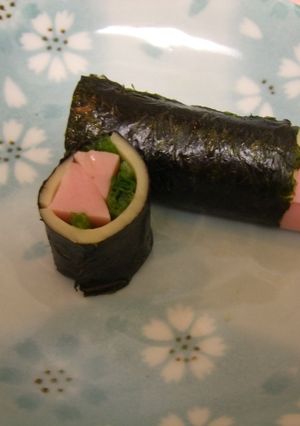 弁当♪魚ニソとほうれん草のチーズのり巻き-レシピのメイン写真