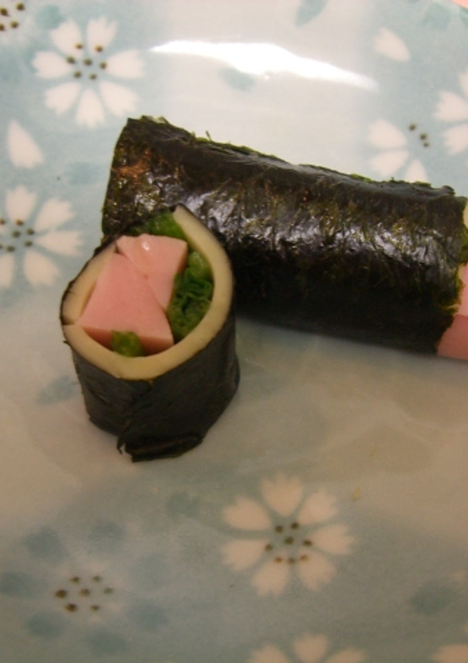 弁当♪魚ニソとほうれん草のチーズのり巻き-レシピのメイン写真