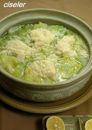 白菜と鶏挽肉の旨味スープ鍋-レシピのメイン写真