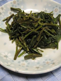 空芯菜の昆布茶炒め-レシピのメイン写真