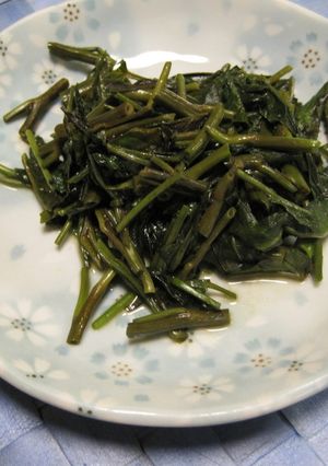 空芯菜の昆布茶炒め-レシピのメイン写真