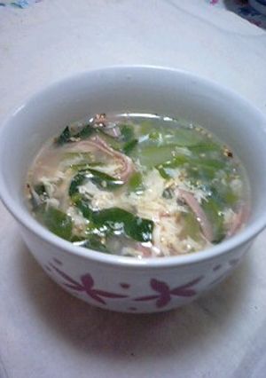 *アスパラ菜の中華スープ*-レシピのメイン写真