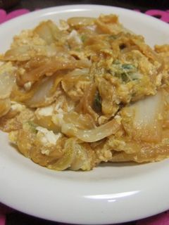 野菜でヘルシーおかず♪♬白菜の卵とじ-レシピのメイン写真