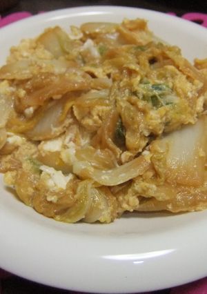 野菜でヘルシーおかず♪♬白菜の卵とじ-レシピのメイン写真