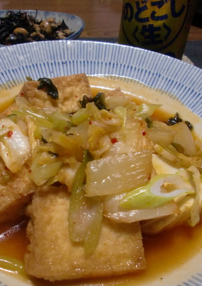 厚揚げとキムチの煮物-レシピのメイン写真