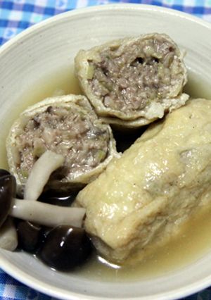 油揚げの肉詰め水餃子風-レシピのメイン写真
