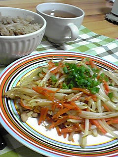 もやしと鶏肉のニンニク醤油炒め-レシピのメイン写真