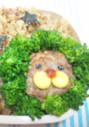 ポンデ風ライオン簡単かわいい動物キャラ弁-レシピのメイン写真