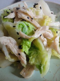 白菜と鶏ささみの和えもの-レシピのメイン写真