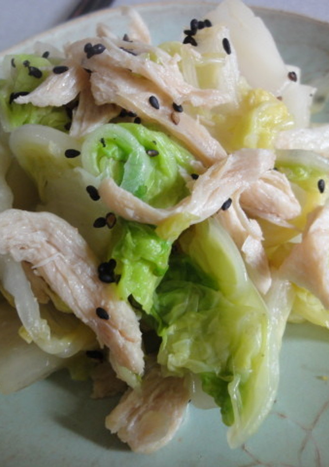 白菜と鶏ささみの和えもの-レシピのメイン写真