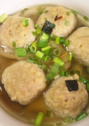 インスタント松茸お吸い物でつくね・肉団子-レシピのメイン写真