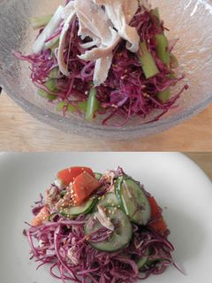 紫キャベツの醤油ドレッシング サラダ-レシピのメイン写真
