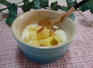 砂糖なし☆Ｗ食感りんごヨーグルト☆-レシピのメイン写真