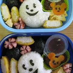 รูปของ ❤キャラ弁❤ハロウィン!ミッキーおばけ