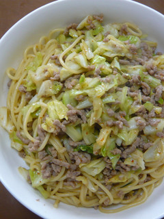 超簡単☆キャベツとひき肉の和風パスタ-レシピのメイン写真