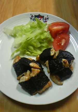鶏の磯辺巻き☆柚子胡椒風味と七味風味☆-レシピのメイン写真