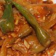 ナスとしし唐のピリ辛炒め
