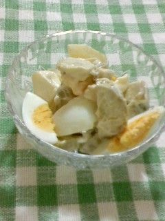りんごと(*^^*)さつまいもの卵サラダ-レシピのメイン写真