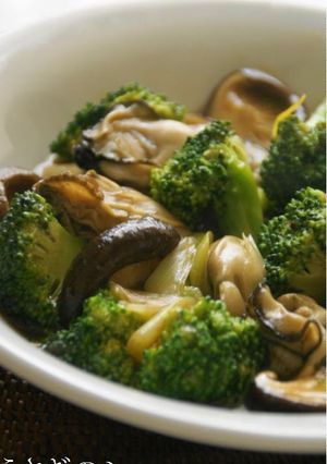 牡蠣とブロッコリーの豆鼓炒め煮-レシピのメイン写真