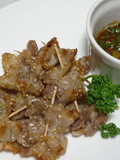 韓国風　簡単レシピ　豚バラの串焼き-レシピのメイン写真