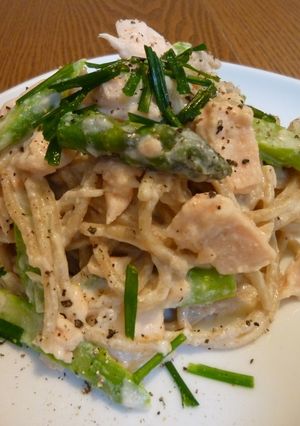 レンジで簡単☆鮭のレモンクリームパスタ-レシピのメイン写真