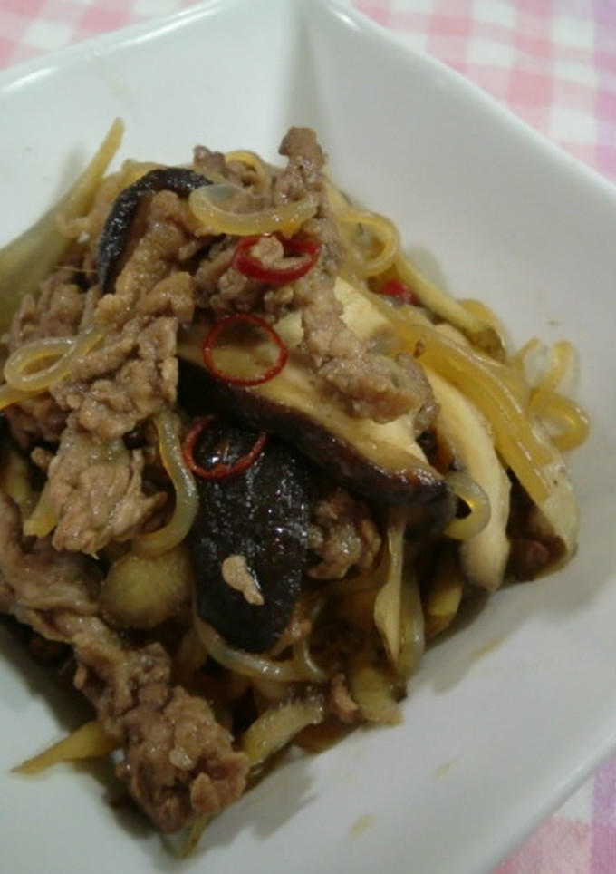 ごぼうと牛肉のピリ辛炒め-レシピのメイン写真