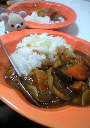 大変身！かぼちゃ肉じゃが→こくうまカレー-レシピのメイン写真