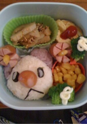 簡単キャラ弁*ミジュマルおにぎり-レシピのメイン写真