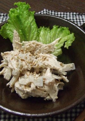 レンジでチン♪蓮根とささみのゴママヨ和え-レシピのメイン写真