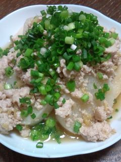長いもと鶏そぼろのあんかけ-レシピのメイン写真