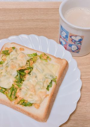 ~にらたまチーズトースト~-レシピのメイン写真