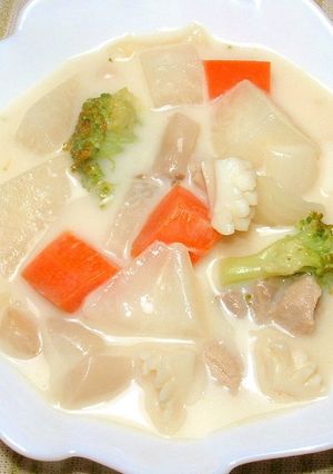 低カロリーでヘルシーなクリームシチュー♪-レシピのメイン写真