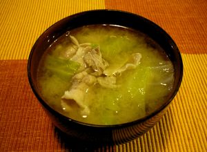 豚バラの薄切り肉とキャベツのお味噌汁-レシピのメイン写真