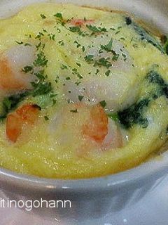 海老とほうれんそうのココット-レシピのメイン写真